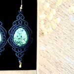 Boucles d’oreilles rubis zoïsite macramé fait main