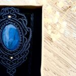 Médaillon labradorite macramé fait main