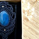 Médaillon labradorite macramé fait main