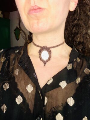 Talisman larimar, tonalité marron